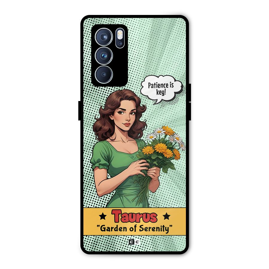 Peaceful Taurus Metal Back Case for Oppo Reno6 Pro 5G