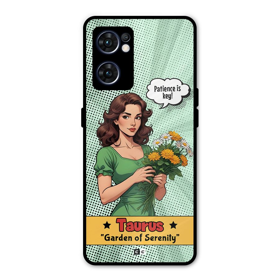 Peaceful Taurus Metal Back Case for Oppo Reno7 5G