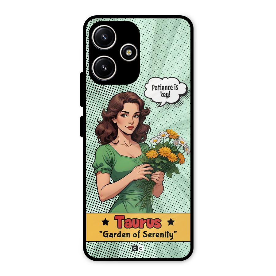 Peaceful Taurus Metal Back Case for Poco M6 Pro