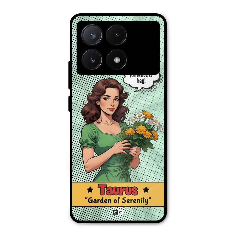 Peaceful Taurus Metal Back Case for Poco X6 Pro