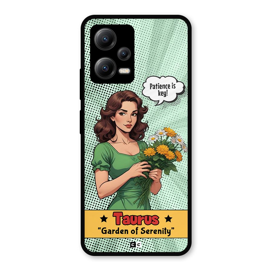 Peaceful Taurus Metal Back Case for Redmi Note 12 5G