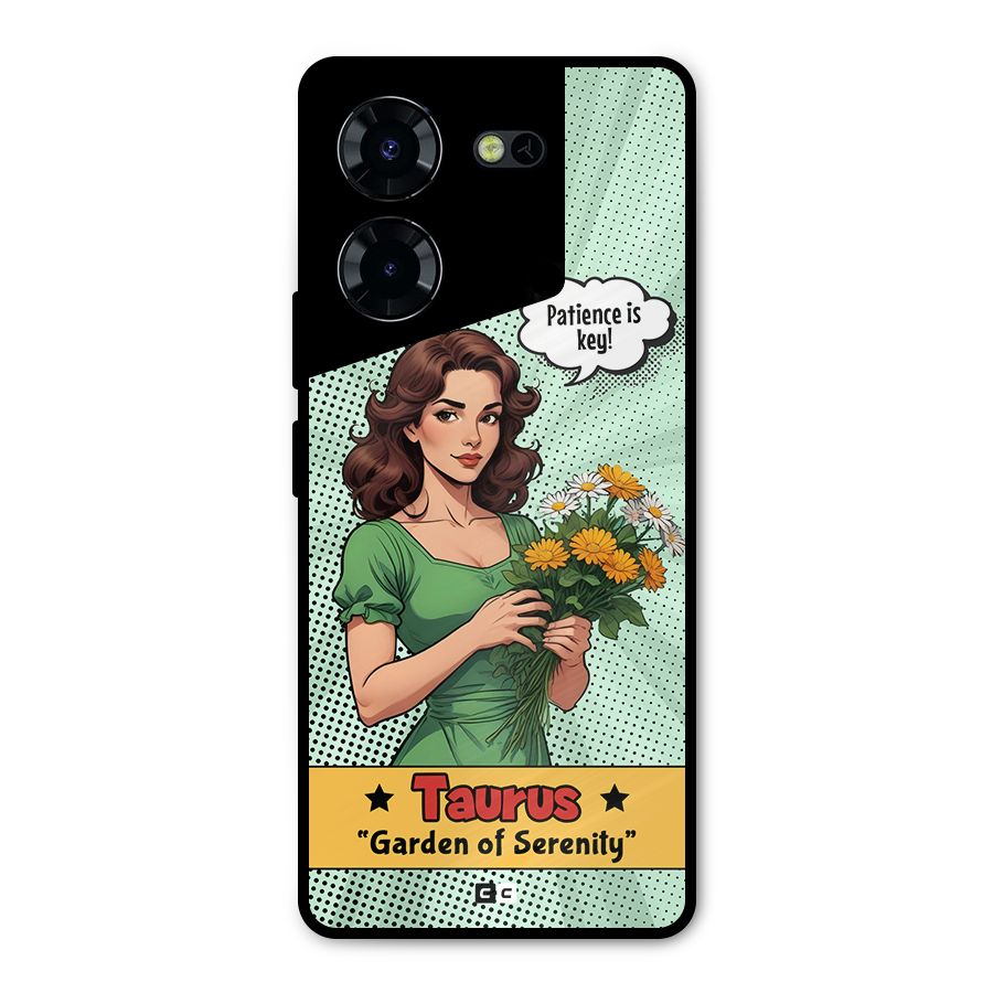 Peaceful Taurus Metal Back Case for Tecno Pova 5 Pro 5G