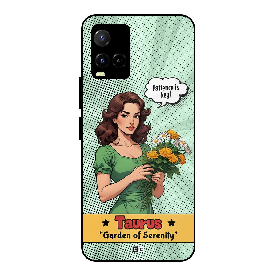 Peaceful Taurus Metal Back Case for Vivo Y21 2021
