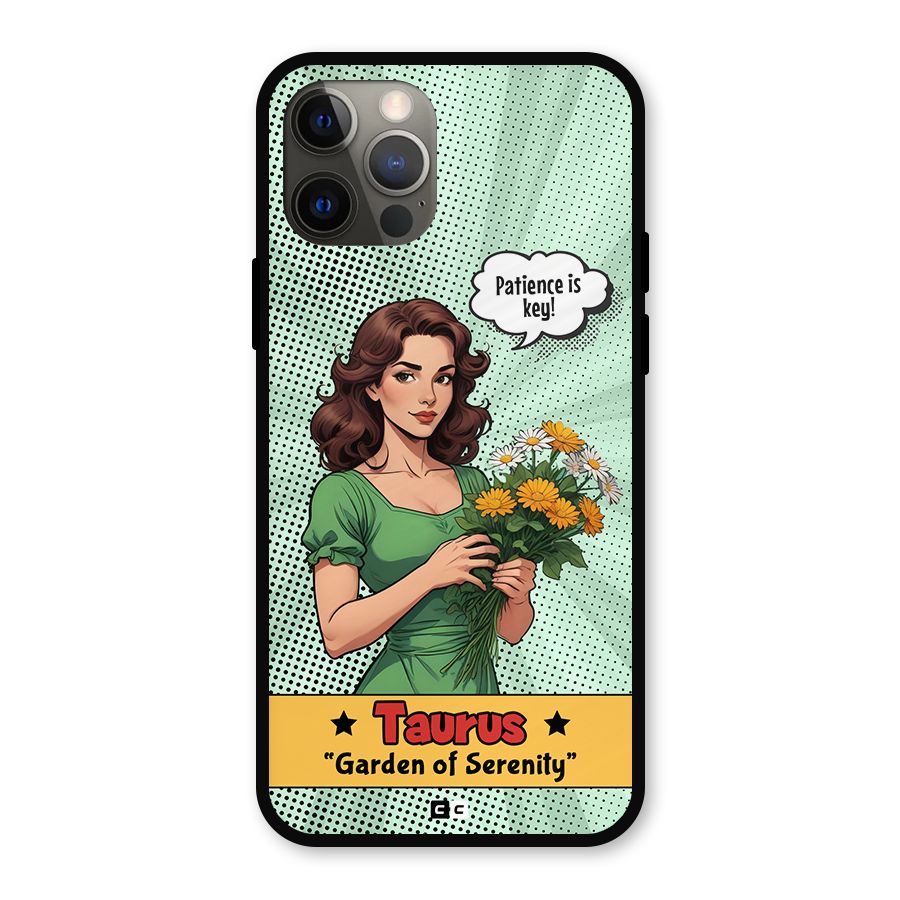 Peaceful Taurus Metal Back Case for iPhone 12 Pro