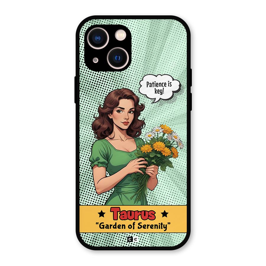 Peaceful Taurus Metal Back Case for iPhone 13