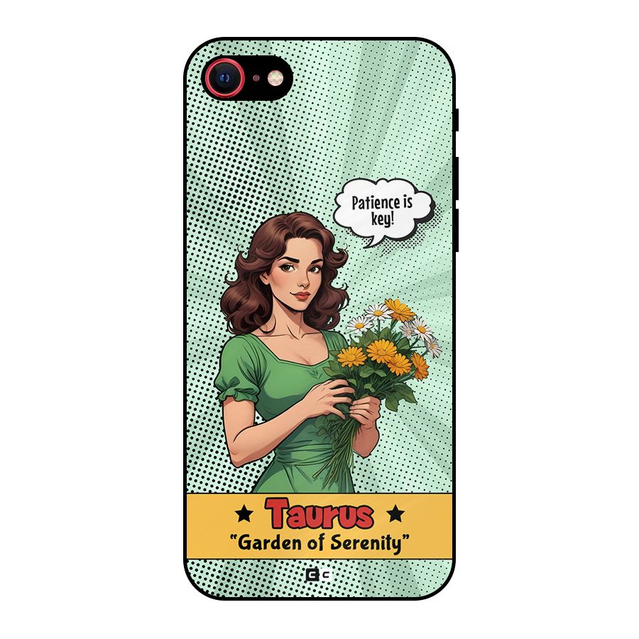 Peaceful Taurus Metal Back Case for iPhone SE 2022