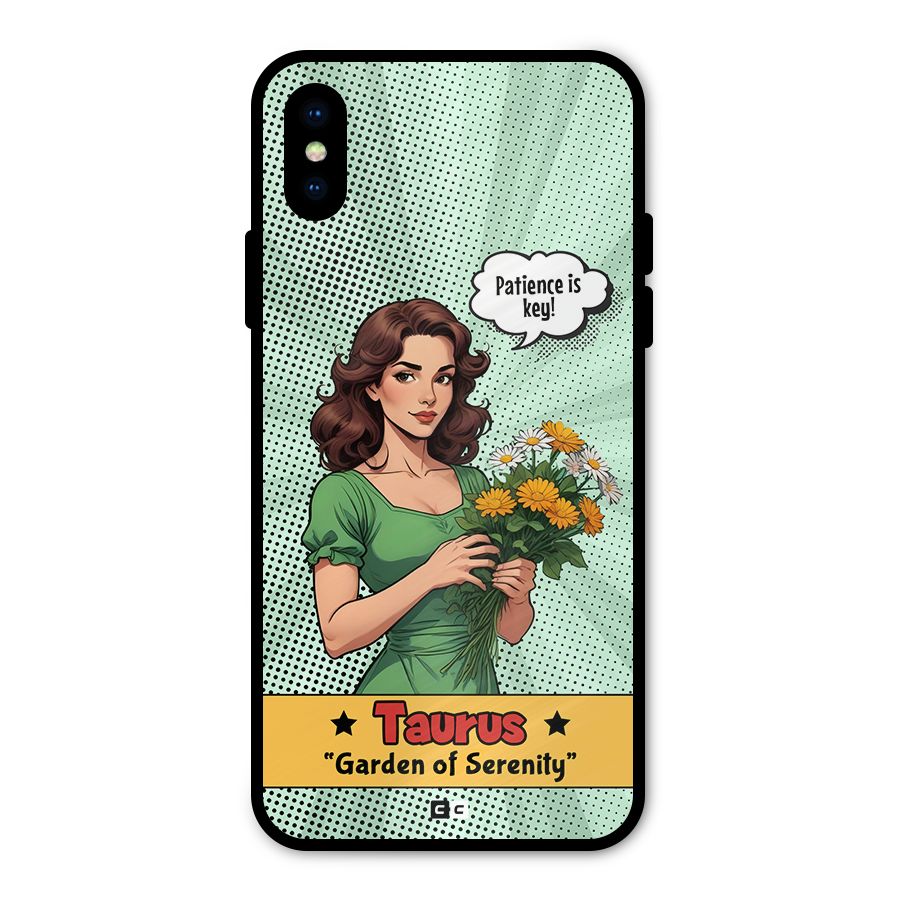 Peaceful Taurus Metal Back Case for iPhone X