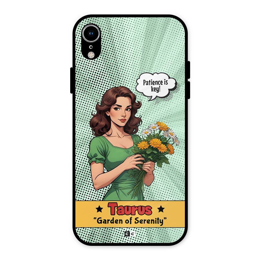 Peaceful Taurus Metal Back Case for iPhone XR