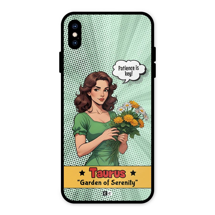 Peaceful Taurus Metal Back Case for iPhone XS Max
