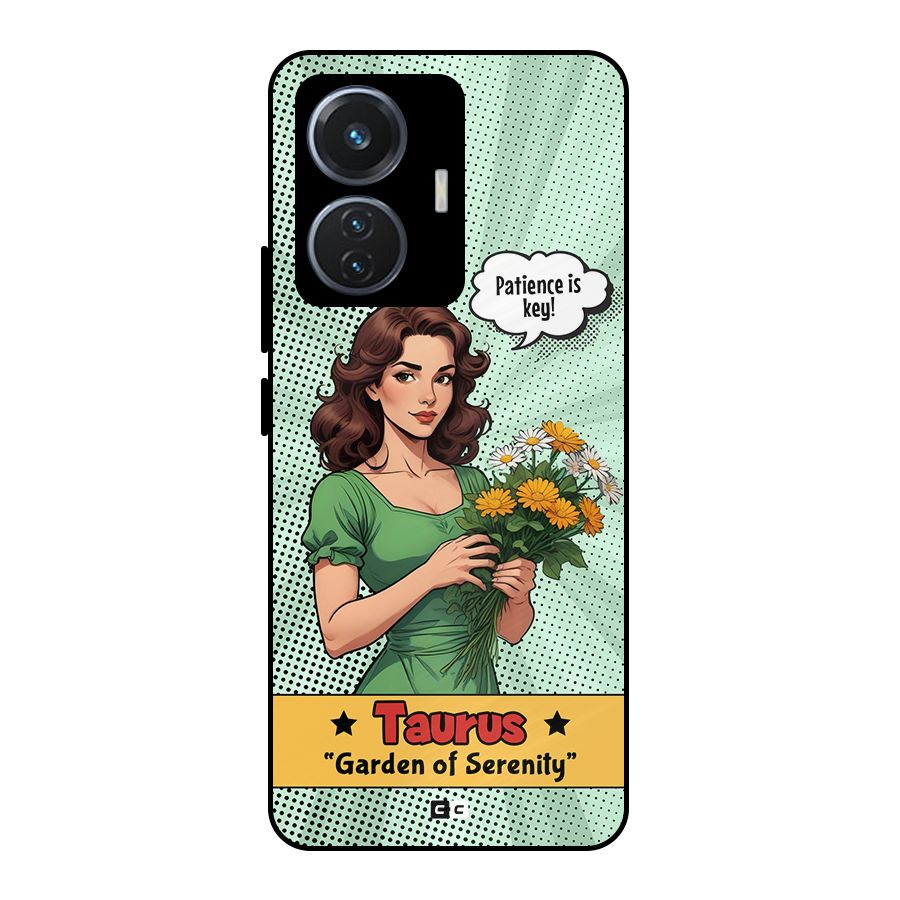 Peaceful Taurus Metal Back Case for iQOO Z6 44W