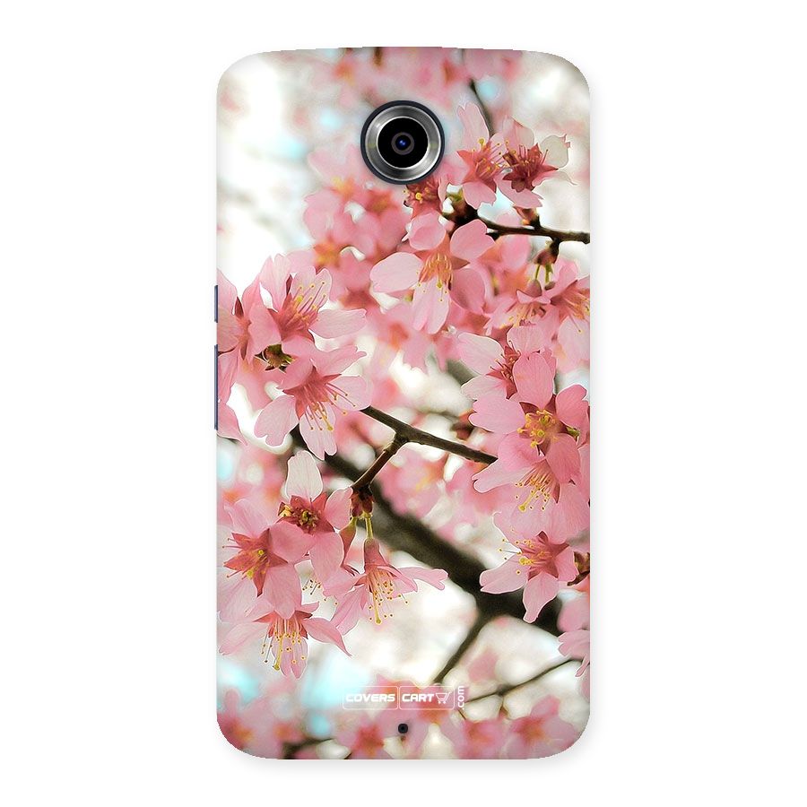 Peach Floral Back Case for Nexsus 6