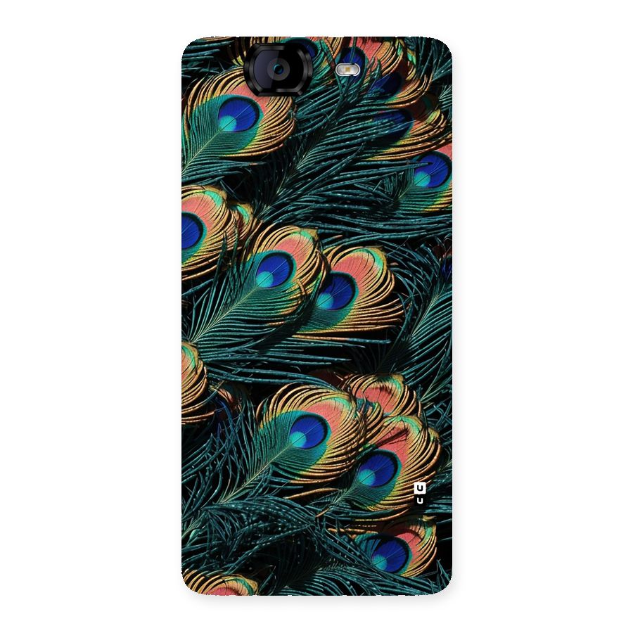 Peacock Feather Art Back Case for Canvas Knight A350