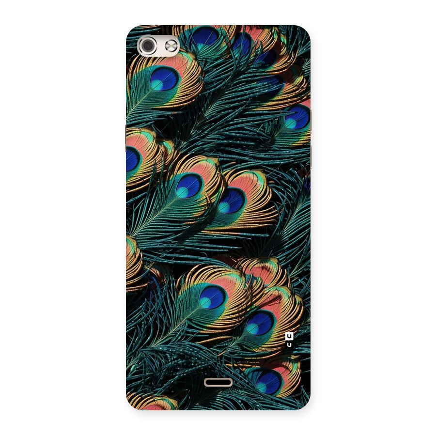 Peacock Feather Art Back Case for Canvas Silver 5