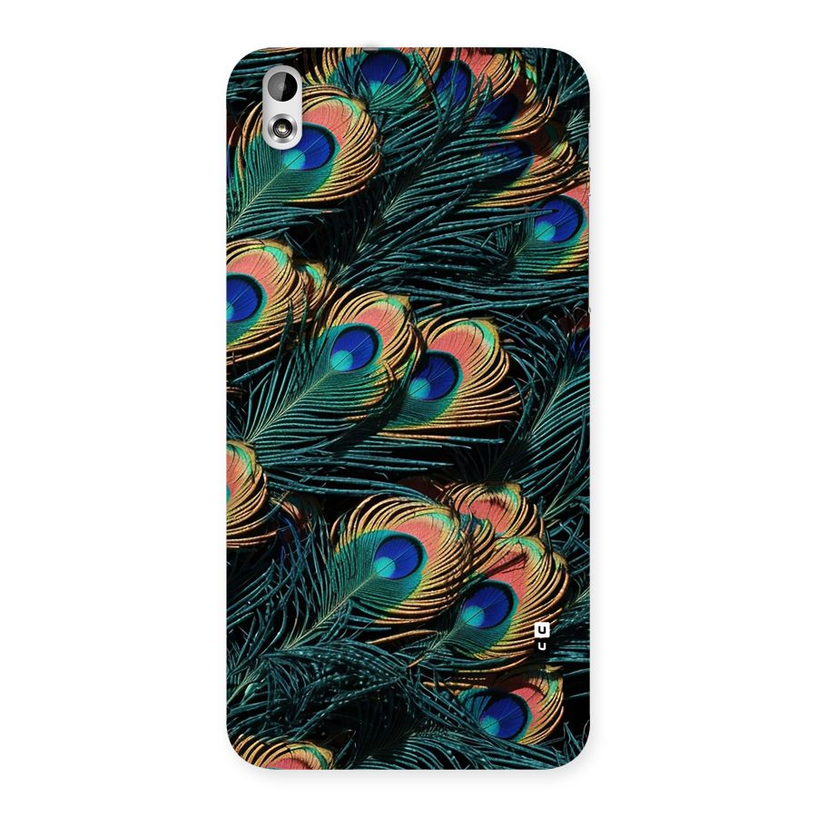 Peacock Feather Art Back Case for Desire 816