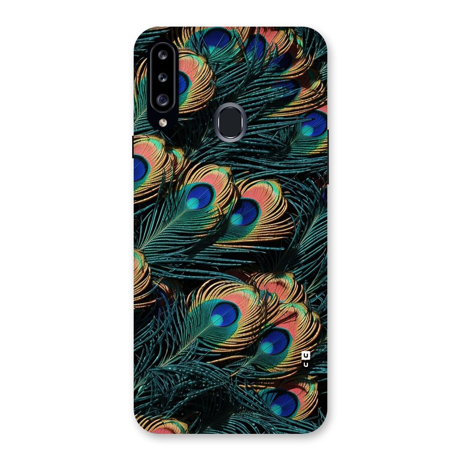 Peacock Feather Art Back Case for Galaxy A20s