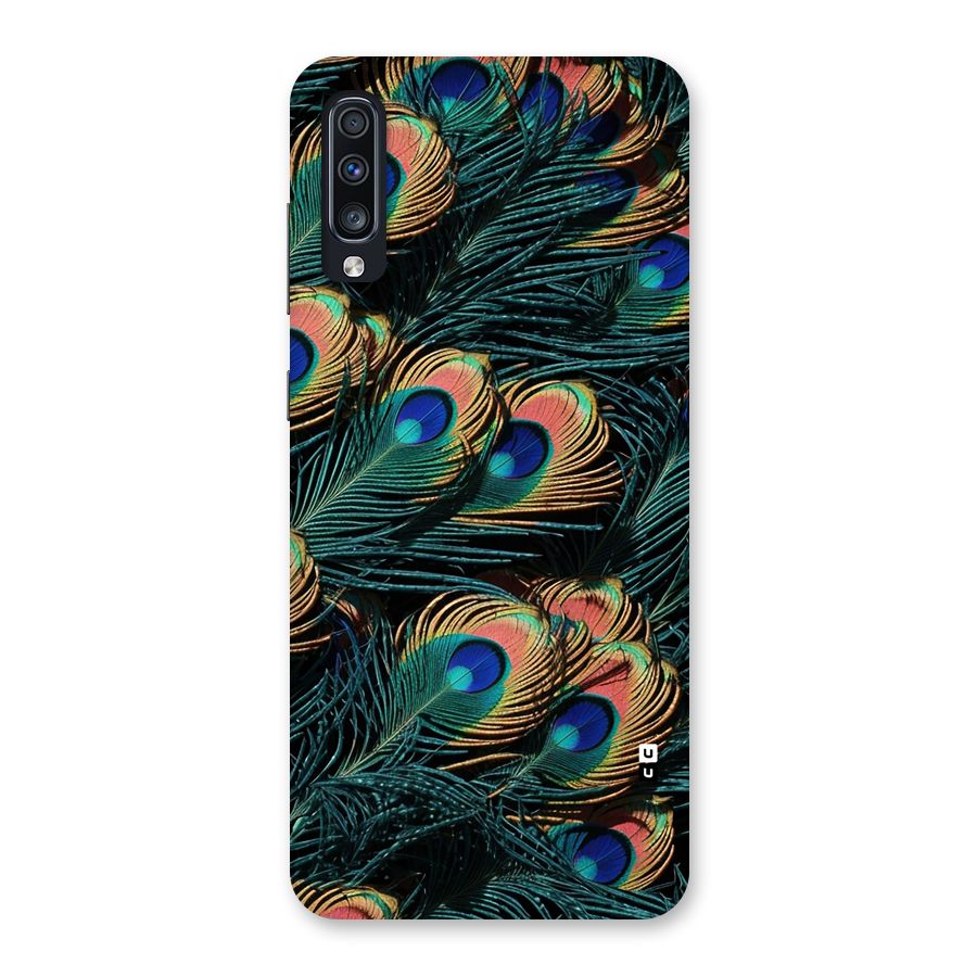 Peacock Feather Art Back Case for Galaxy A70