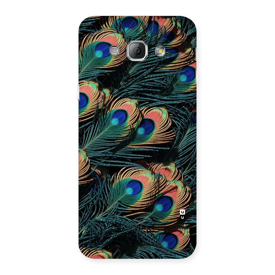 Peacock Feather Art Back Case for Galaxy A8