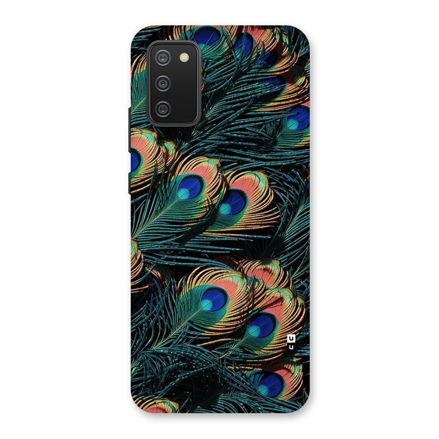 Peacock Feather Art Back Case for Galaxy F02s