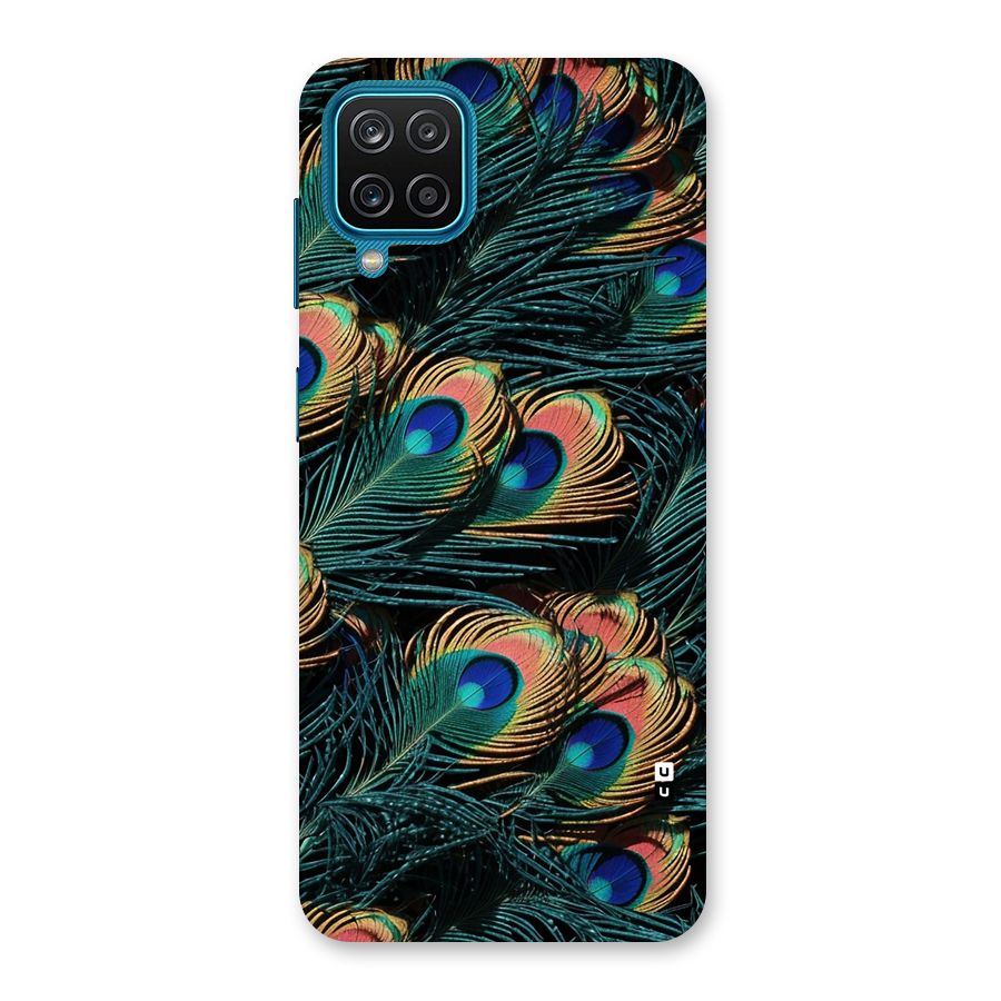 Peacock Feather Art Back Case for Galaxy M12