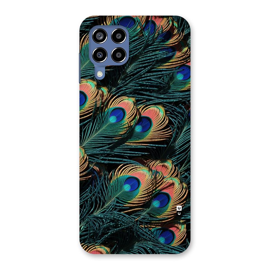 Peacock Feather Art Back Case for Galaxy M53 5G