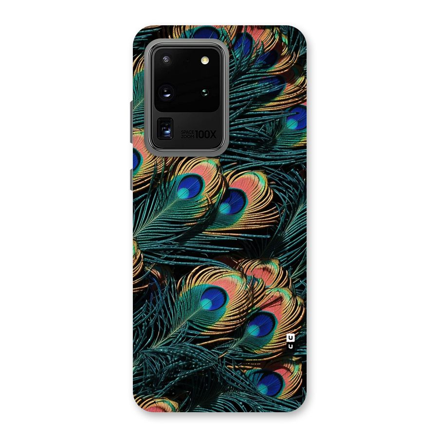 Peacock Feather Art Back Case for Galaxy S20 Ultra