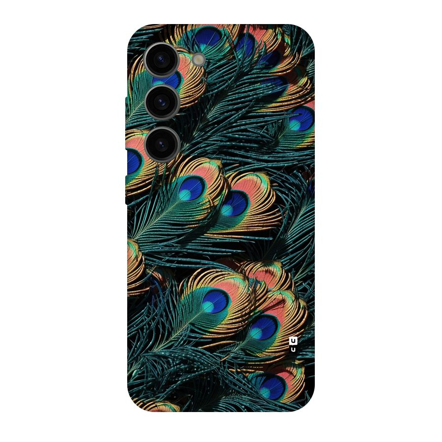 Peacock Feather Art Back Case for Galaxy S23