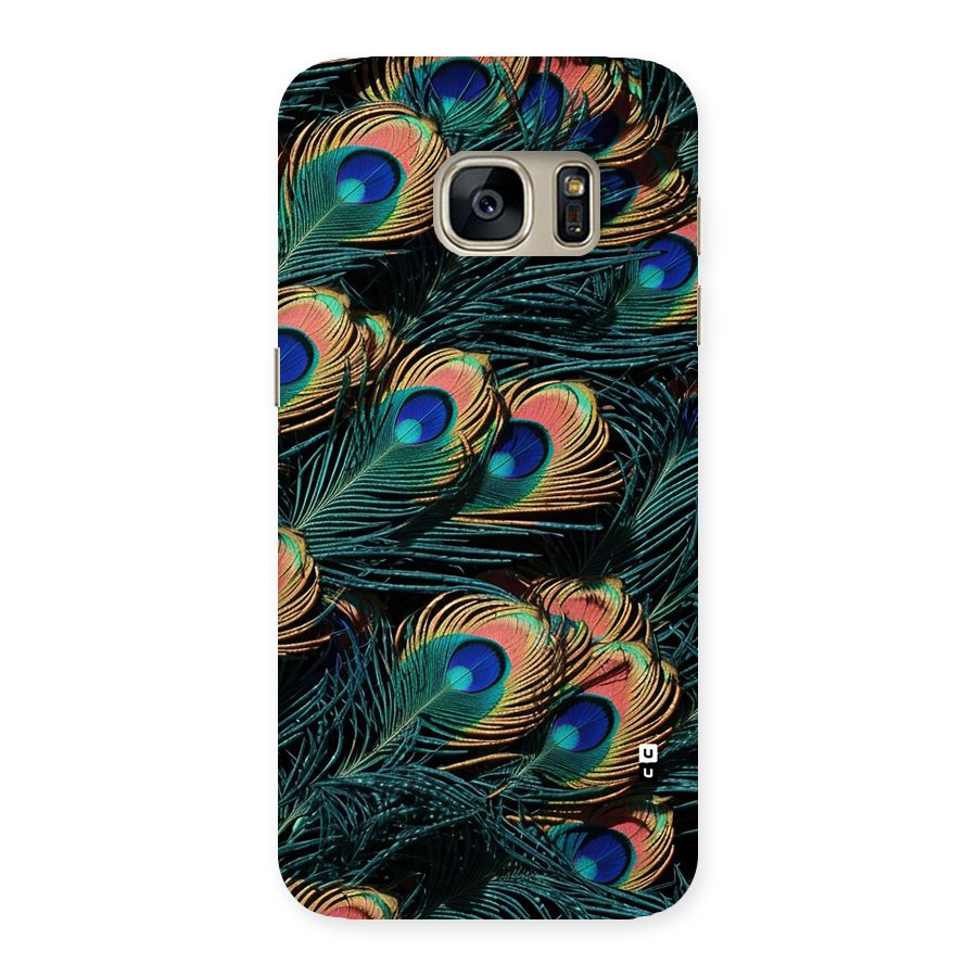 Peacock Feather Art Back Case for Galaxy S7