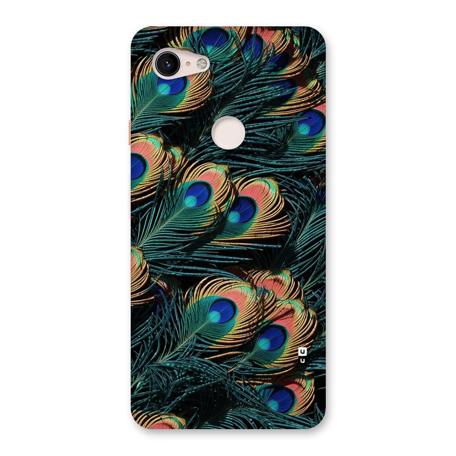 Peacock Feather Art Back Case for Google Pixel 3 XL