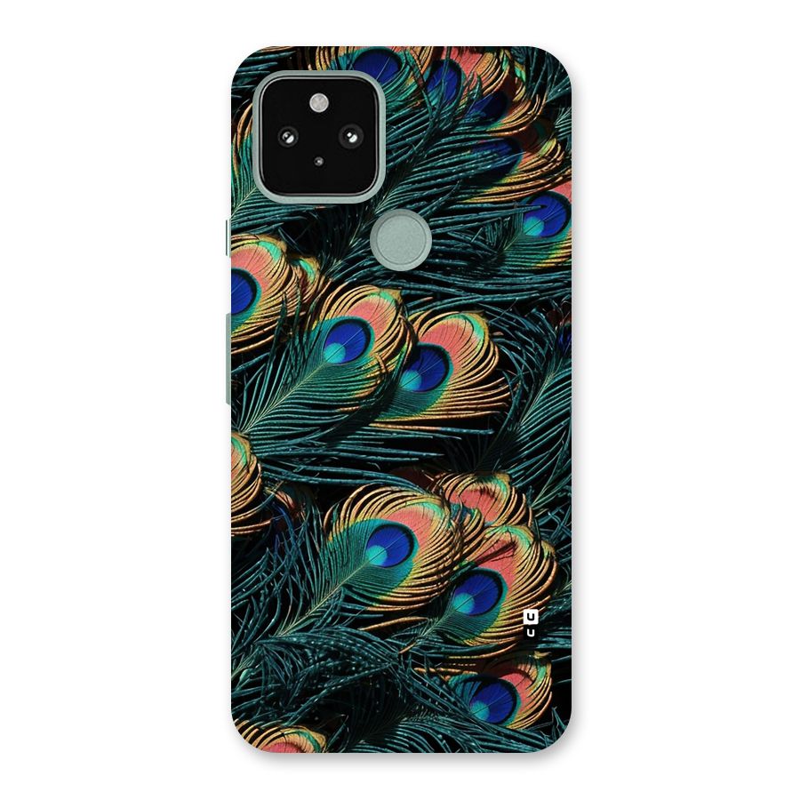 Peacock Feather Art Back Case for Google Pixel 5