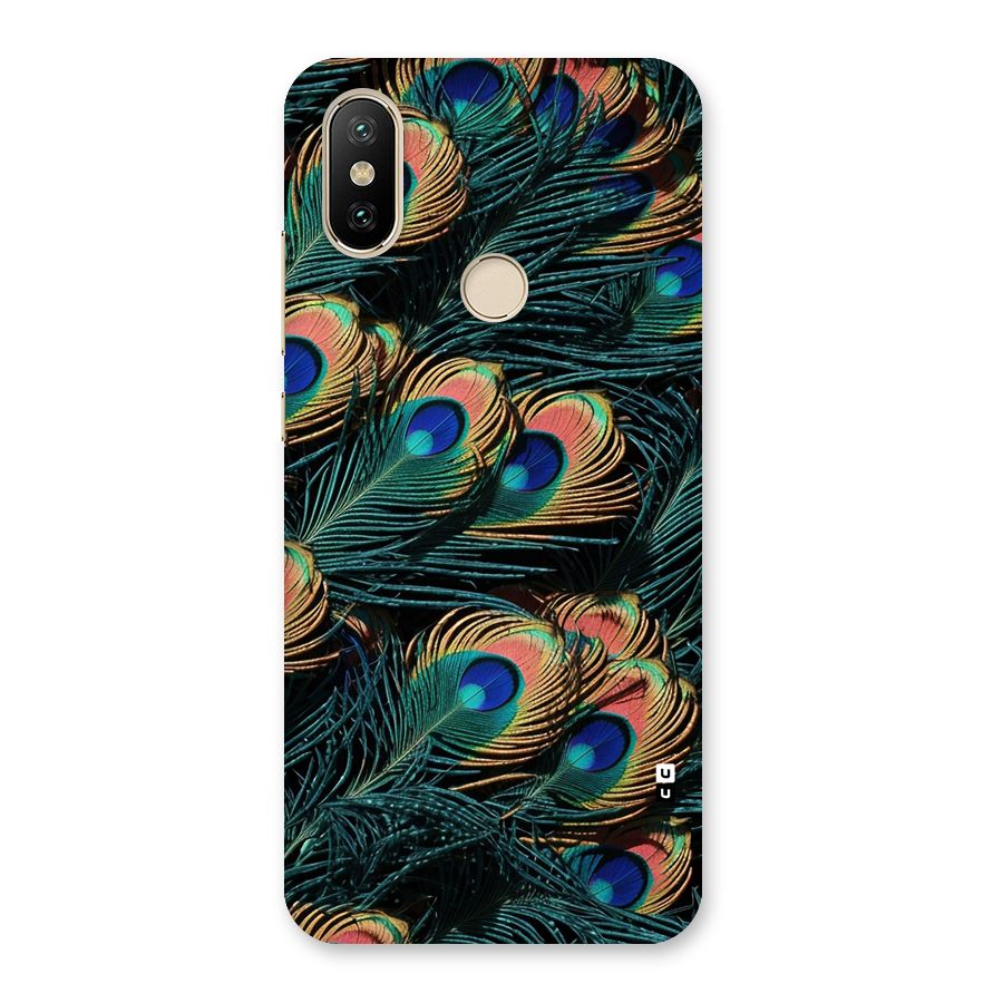 Peacock Feather Art Back Case for Mi A2