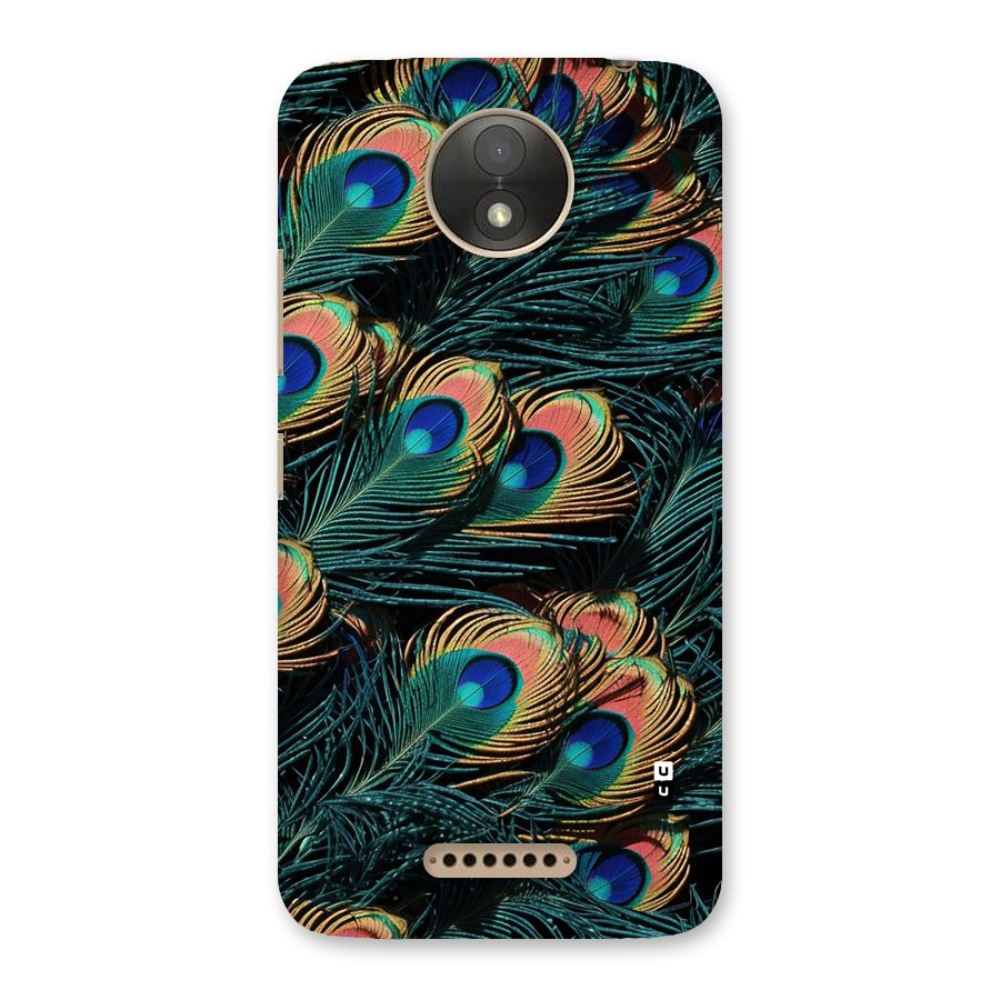 Peacock Feather Art Back Case for Moto C Plus