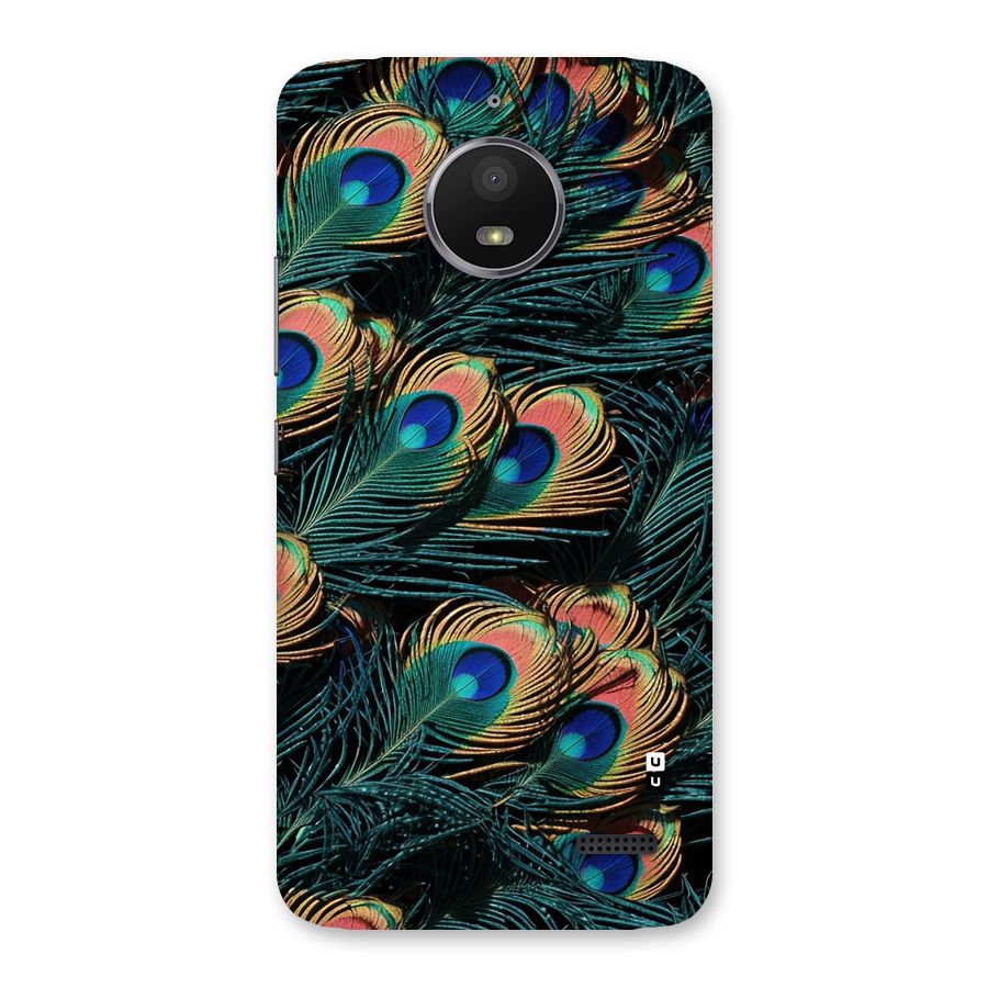 Peacock Feather Art Back Case for Moto E4