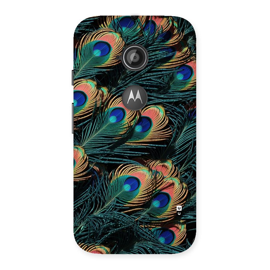 Peacock Feather Art Back Case for Moto E 2nd Gen