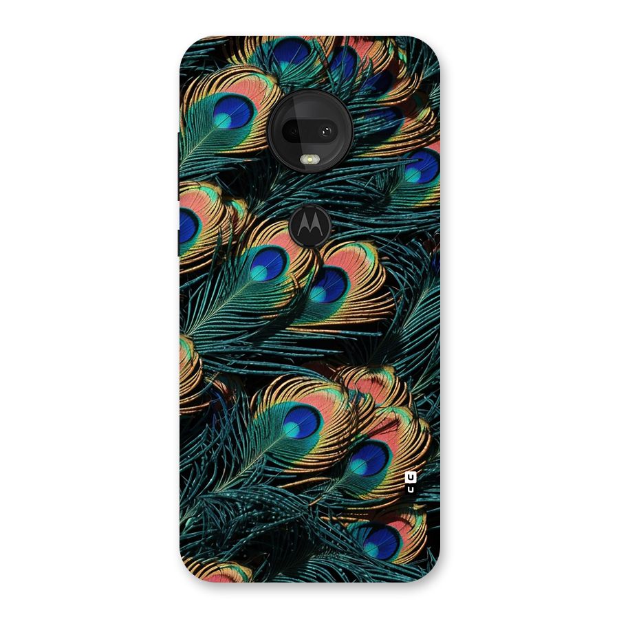 Peacock Feather Art Back Case for Moto G7