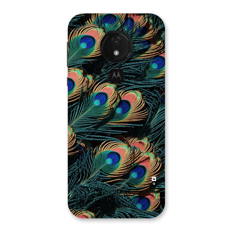 Peacock Feather Art Back Case for Moto G7 Power