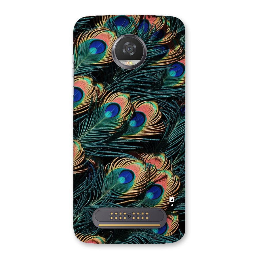 Peacock Feather Art Back Case for Moto Z2 Play