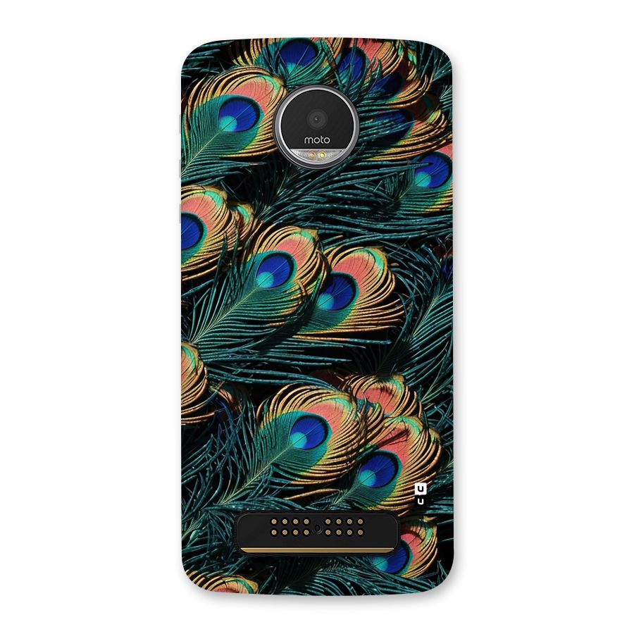 Peacock Feather Art Back Case for Moto Z Play