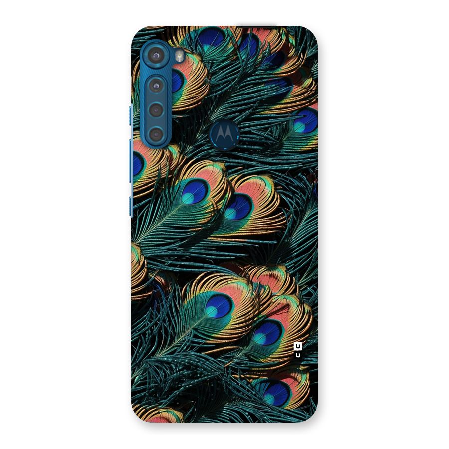 Peacock Feather Art Back Case for Motorola One Fusion Plus