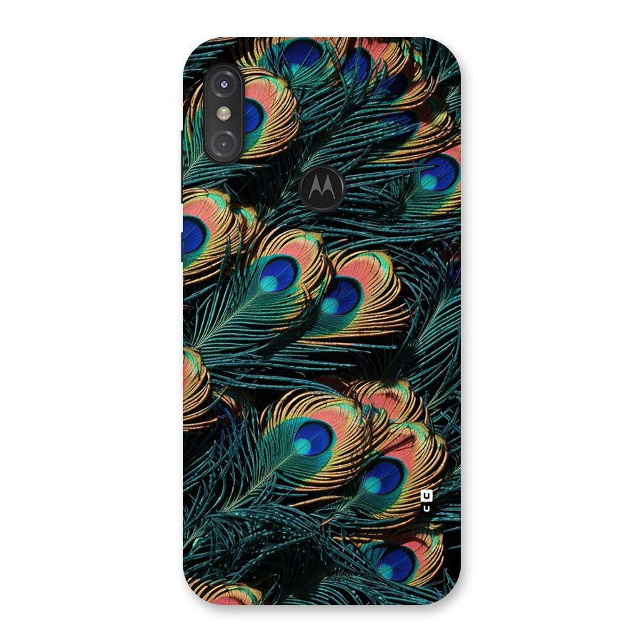 Peacock Feather Art Back Case for Motorola One Power