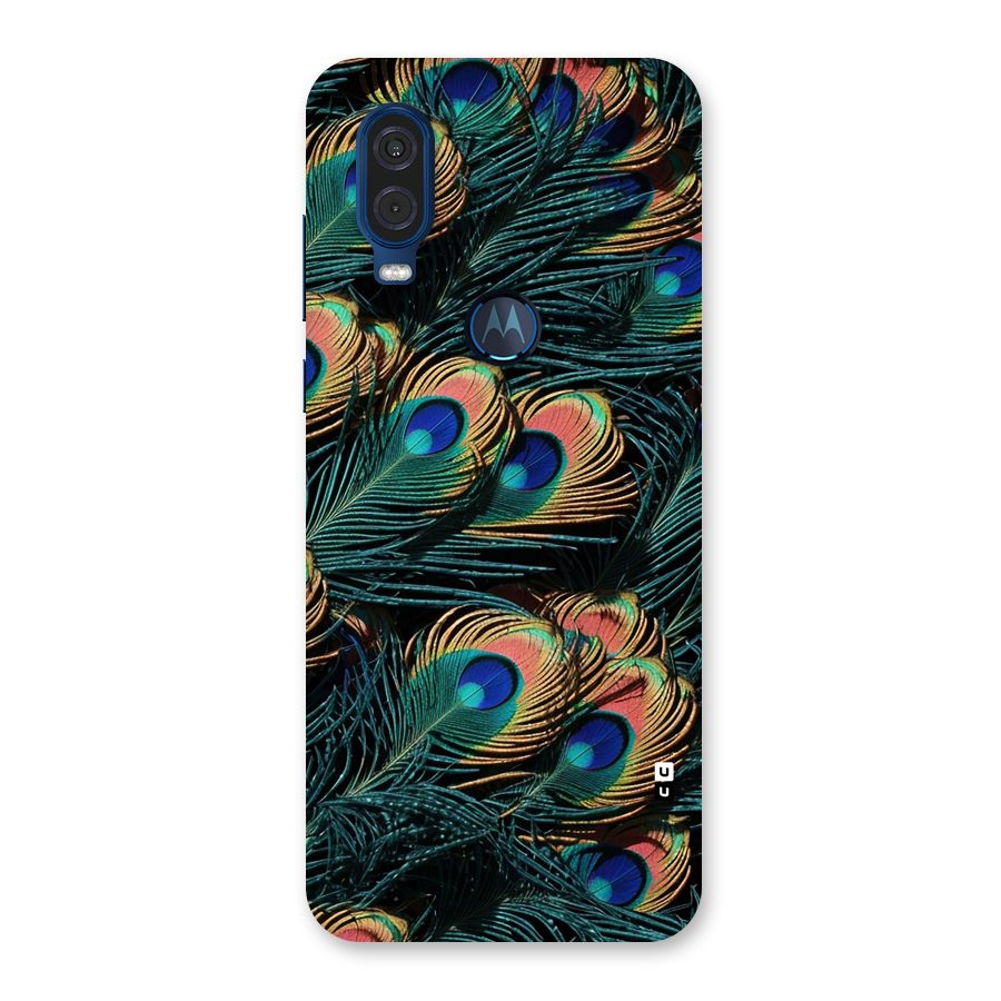 Peacock Feather Art Back Case for Motorola One Vision