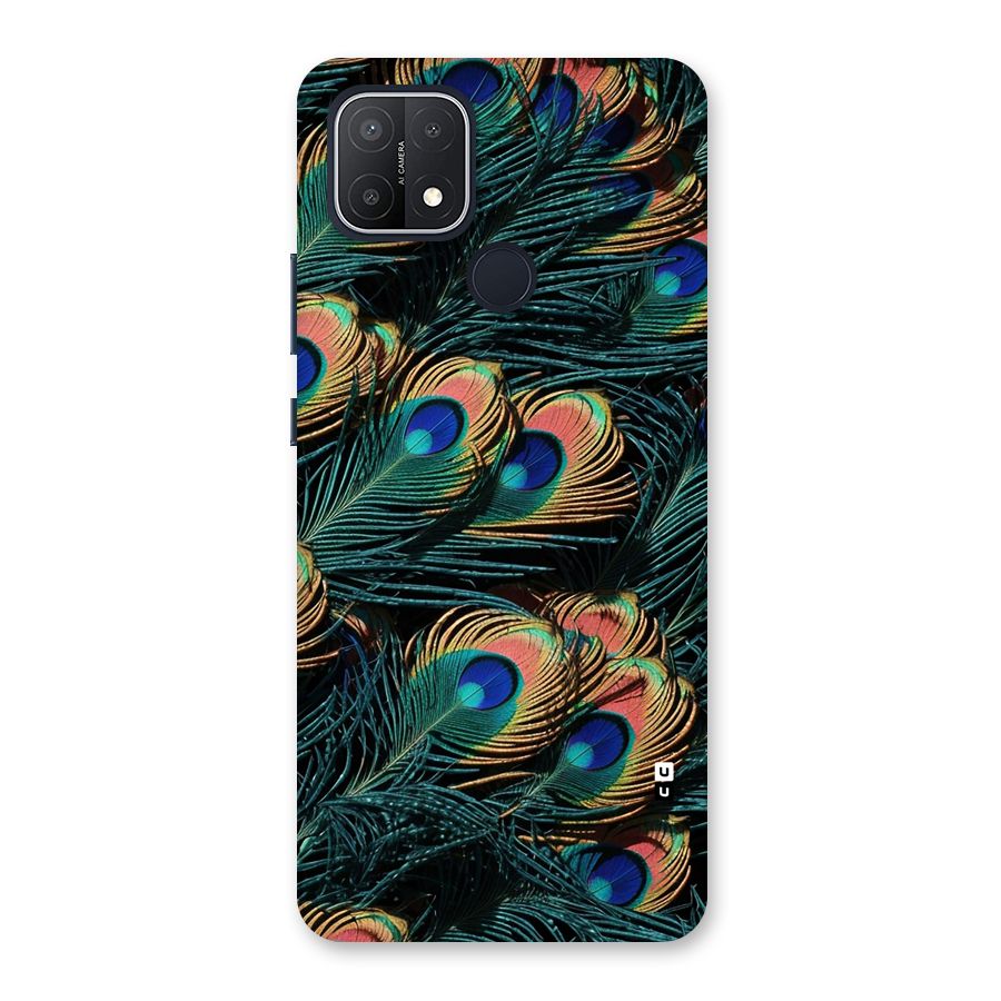 Peacock Feather Art Back Case for Oppo A15s