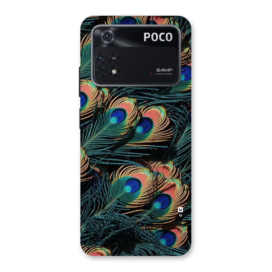 Peacock Feather Art Back Case for Poco M4 Pro 4G