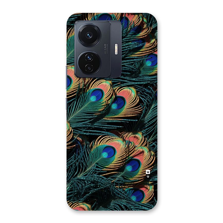 Peacock Feather Art Back Case for Vivo T1 Pro