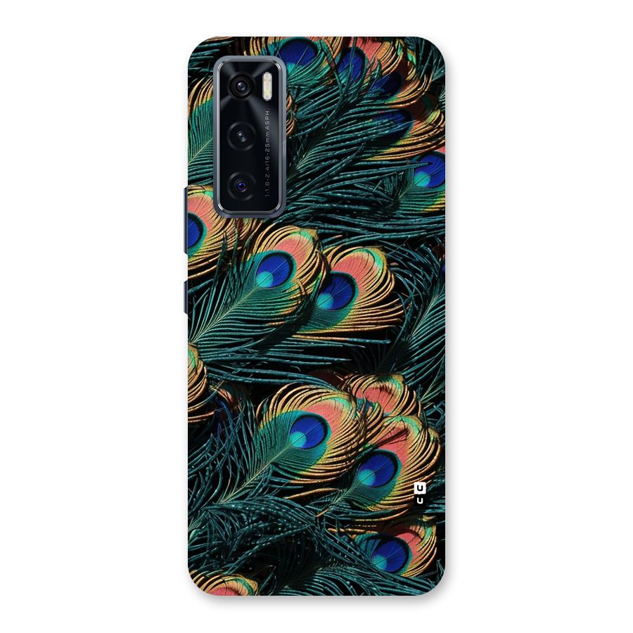 Peacock Feather Art Back Case for Vivo V20 SE