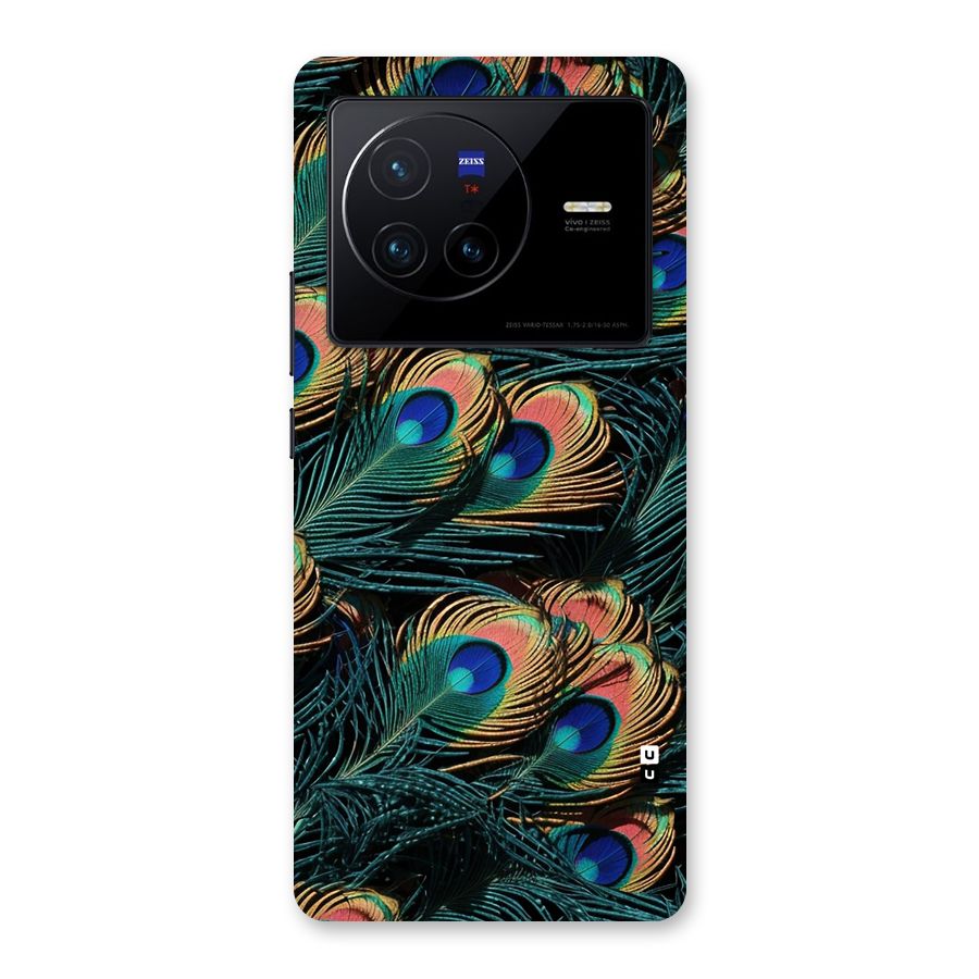 Peacock Feather Art Back Case for Vivo X80