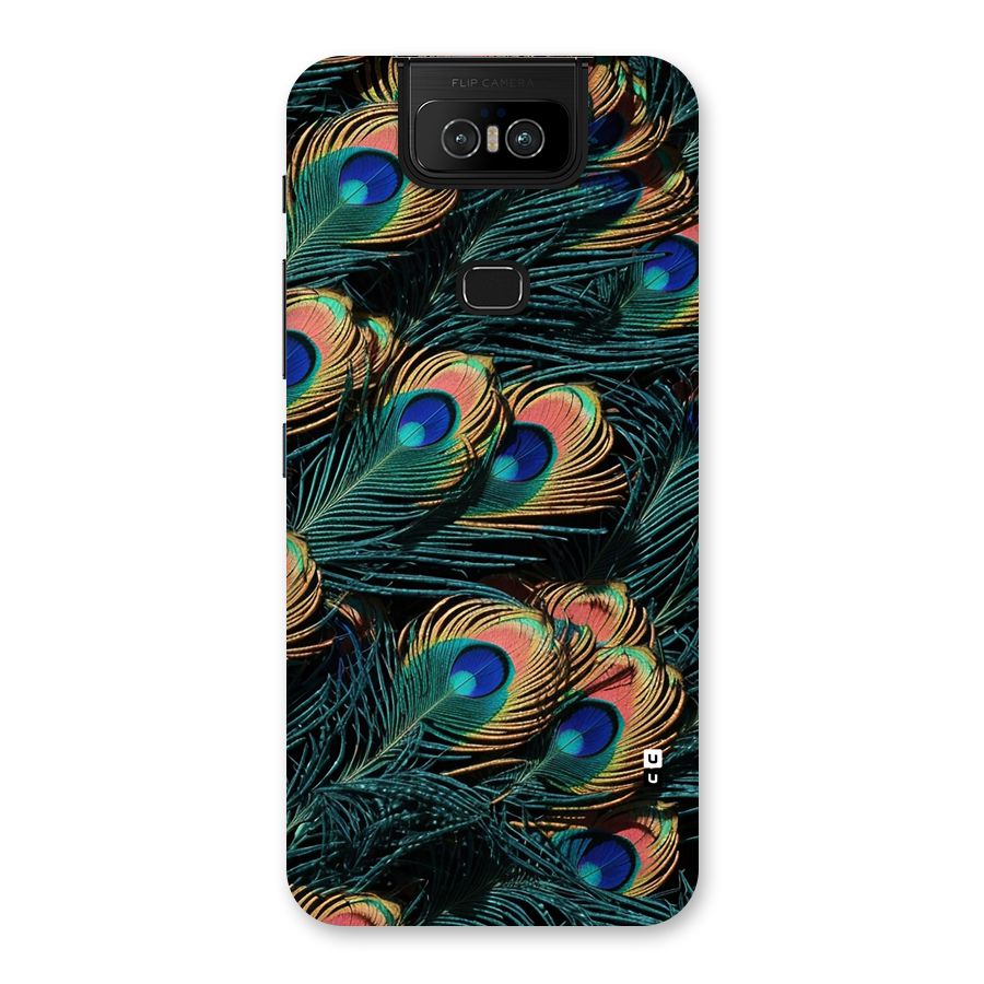 Peacock Feather Art Back Case for Zenfone 6z