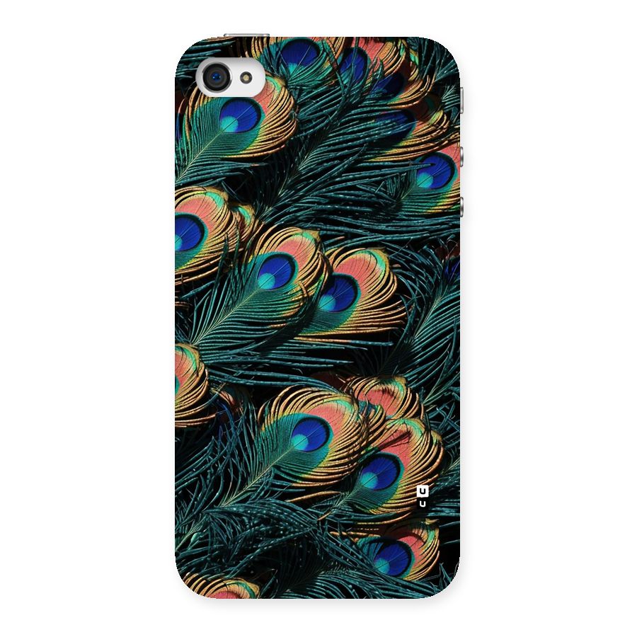 Peacock Feather Art Back Case for iPhone 4 4s