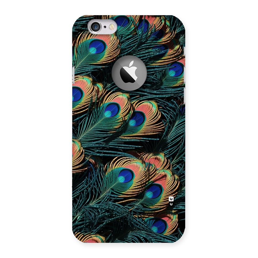 Peacock Feather Art Back Case for iPhone 6 Logo Cut
