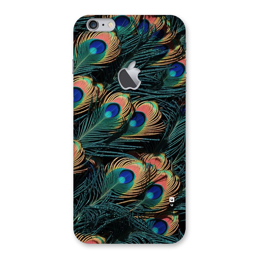 Peacock Feather Art Back Case for iPhone 6 Plus 6S Plus Logo Cut