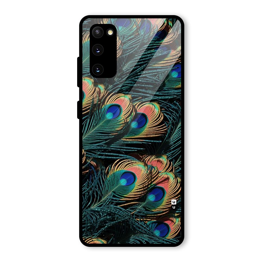 Peacock Feather Art Glass Back Case for Galaxy S20 FE 5G